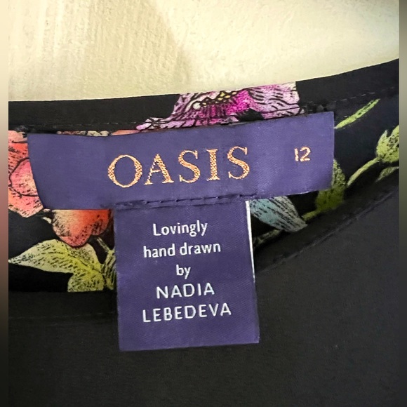 Oasis floral bird print midi dress US 8/UK 12. - Picture 8 of 9